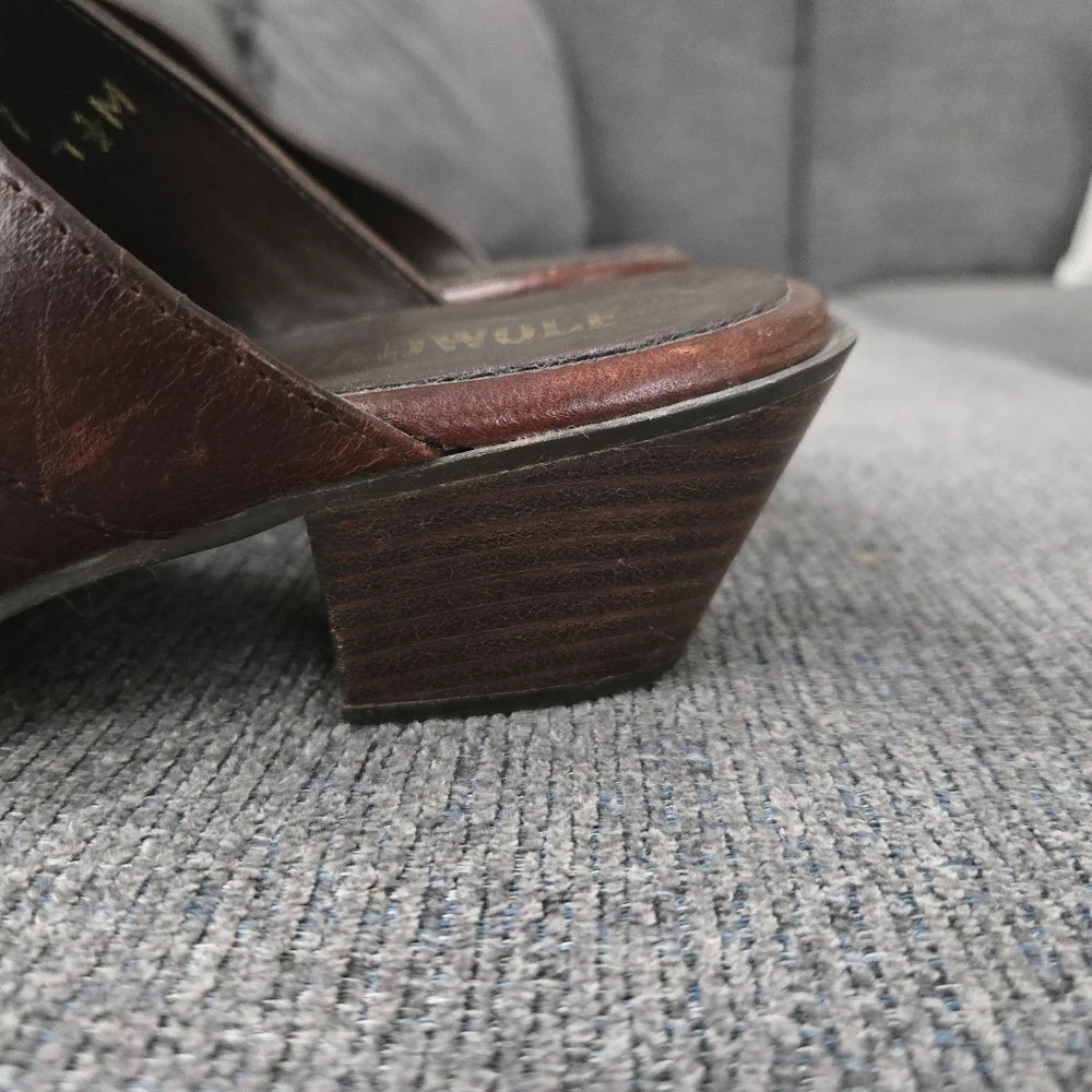 Roadwolf Brown Leather Mules size 7.5 - Picture 6 of 16